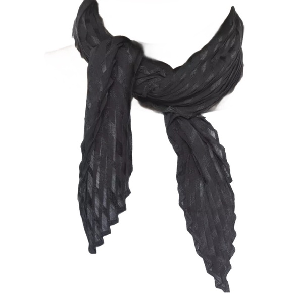 INC International Concepts Accessories - INC International Concepts Women's Pleated Square Scarf Black One Size NWT